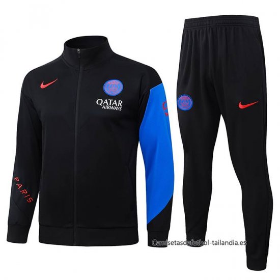 Chandal de Chaqueta del Paris Saint-Germain Nino 2025-2026 Negro Azul - Haga un click en la imagen para cerrar